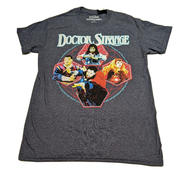 Marvel Doctor Strange Graphic T-Shirt Mens S Blue Heather Cotton Blend NEW NWT - Picture 1 of 9